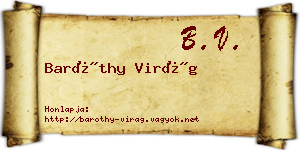 Baróthy Virág névjegykártya